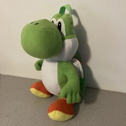 Vintage Nintendo Yoshi Backpack Plush Toy Green Super Mario Bro’s