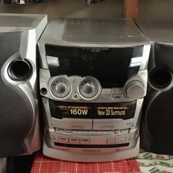 GOOD Vintage KENWOOD RXD-A51 3 COMPACT DISC Tray 2 CASSETTE PLAYER STEREO SYSTEM