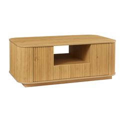 46.5modern luxury oval coffee table with drawers and storage compartments, curved contour design, living room center coffee table, suitable for living