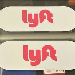 Two Large Lyft Reflective Decals