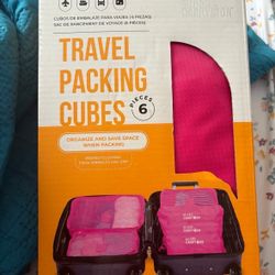 Miami Carryon 6pc Pink Luggage Organizer Set