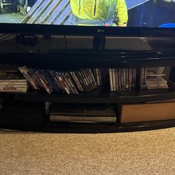 Black Glass Tv Stand 