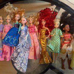 LOT OF 10 GENUINE DISNEY BARBIE DOLLS