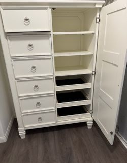 White Armoire Dresser Chest