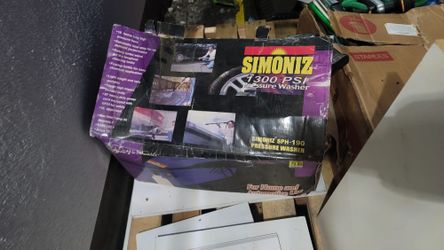 Simoniz 1300 psi pressure washer 