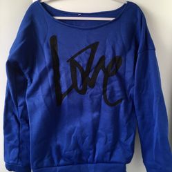 Blue Love Sweatshirt, XL