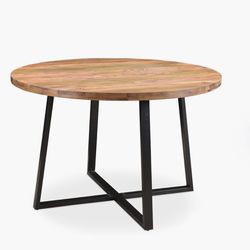 Round solid Sheesham Wood Dining Table 