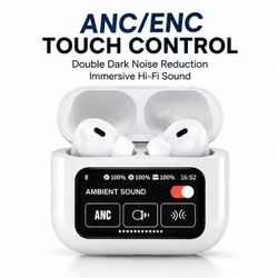 NEW ANC Bluetooth 5.4 Earbuds with Touch Screen Case