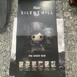 Funko Silent Hill Pop Figures Large cardstock Poster promo GameStop Ad