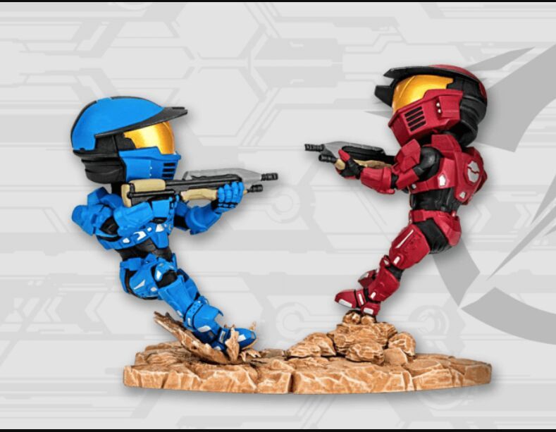 Halo Legendary Loot Crate . Red vs Blue Figure