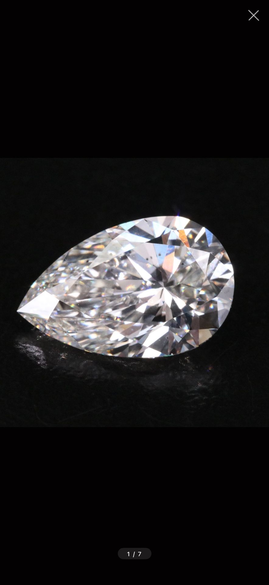 3.09 Ct Lab Grown Pear Diamond With IGI REPORT
