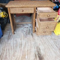 Small Wicker Desk $45