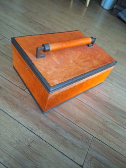 Bright orange fur trinket box