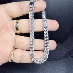 925 Silver Franco Bracelet 8”