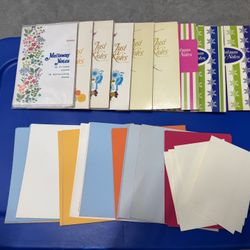 Vintage Mailaway & Just-a-Notes Stationery Lot – Floral, Holiday, & Blank Designs