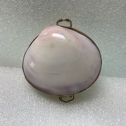 Vintage Clam Shell Trinket Ring Box