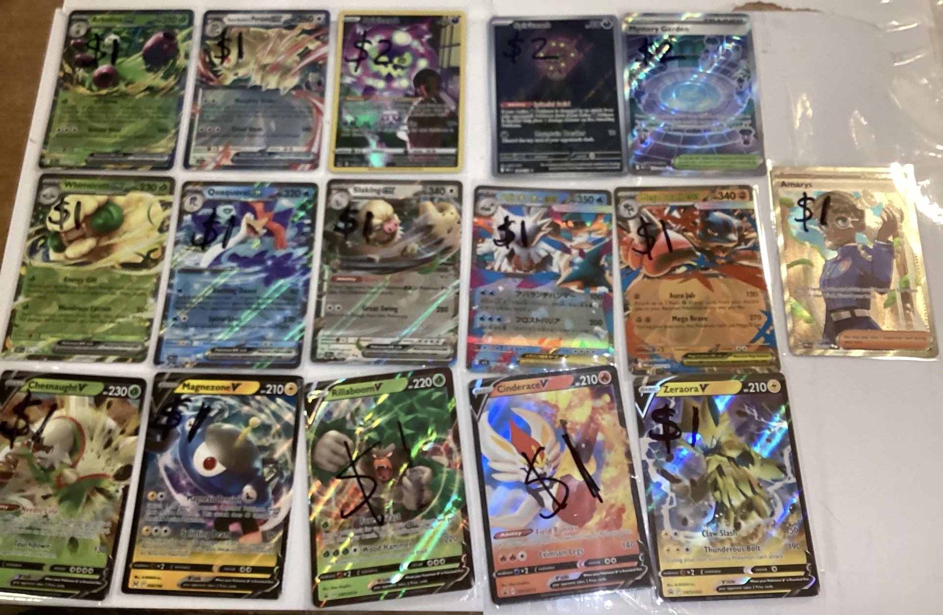 Pokémon V EX TG and Promo card lot of 16 Cards With Spiritomb Rillaboom Chesnaught Cinderace And More