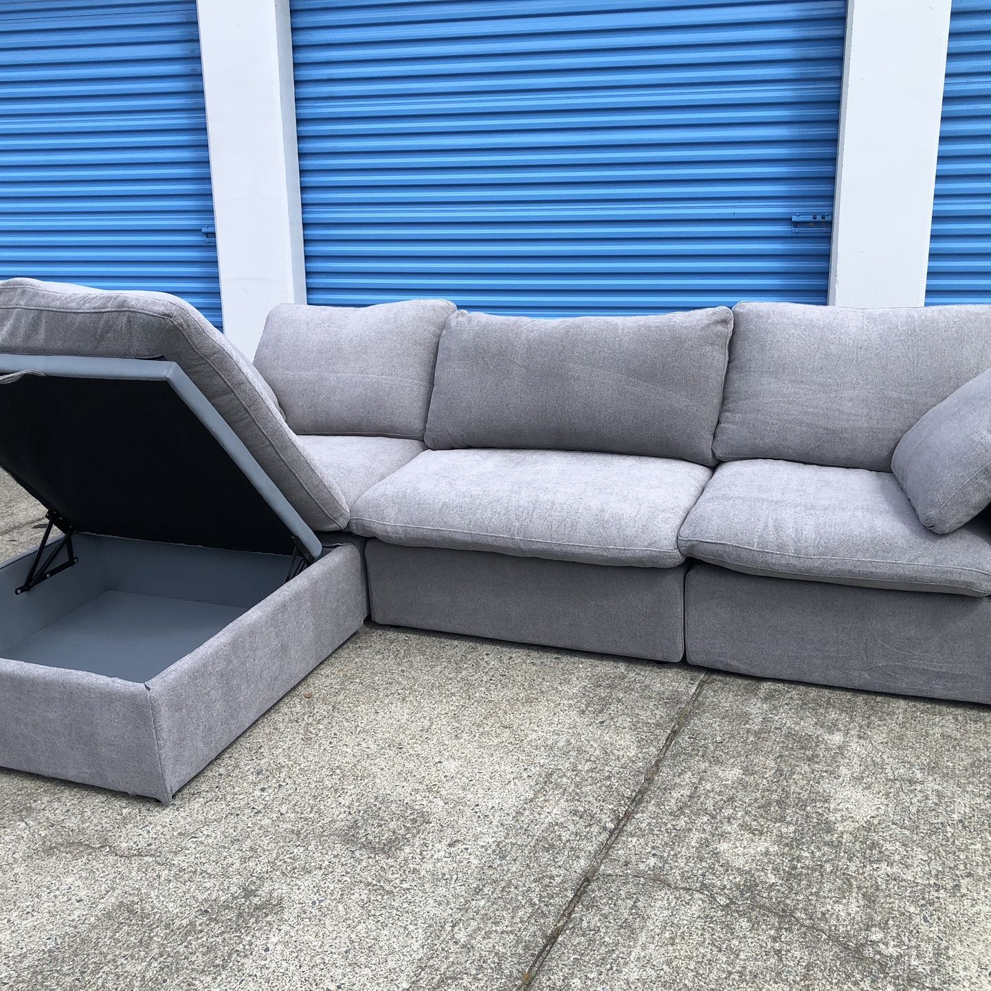 FREE DELIVERY- Brand New Grey Cloud Modular Sectional Couch