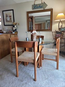 Glass Dining Room Table and Chairs