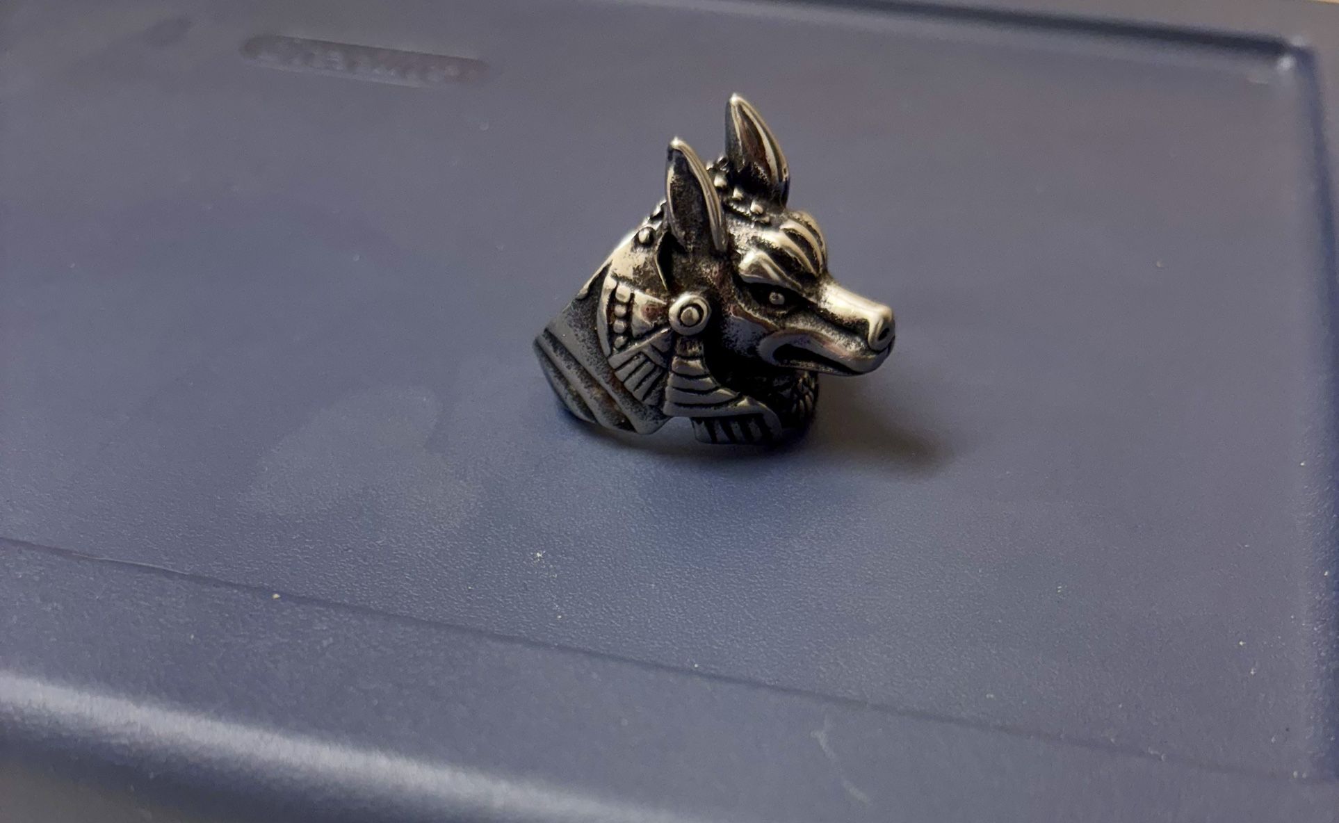 Anubis Egyptian Jackal Headed Ring