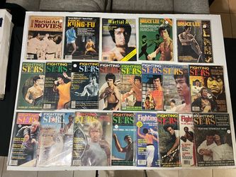 Lot of 21 Vintage Martial Arts Magazines - Fighting Stars - Bruce Lee / Chuck Norris