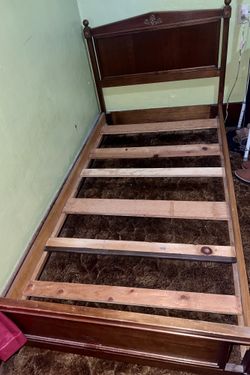 Twin Bed Frame, Solid Wood