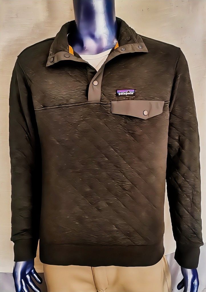 Patagonia Snap-T Pullover Men’s Small Gray Organic Cotton Quilt Fleece Top