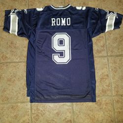 Dalla's Cowboy's Tony Romo Reebok Blue And Grey Size Medium Jersey 