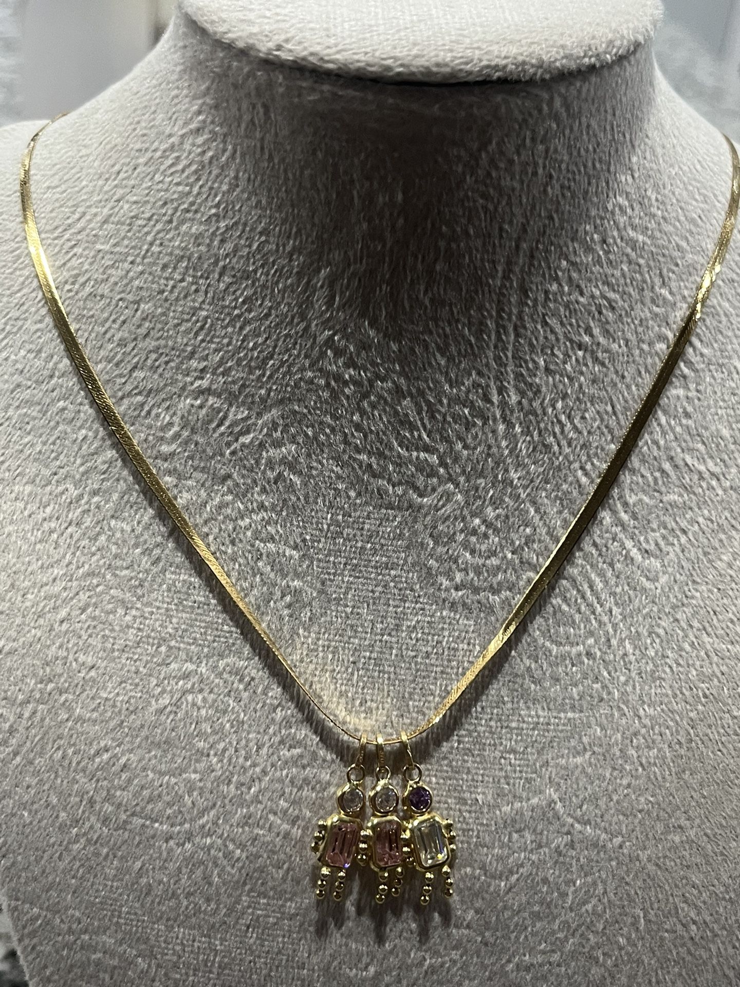 14k Gold Necklace And Charms