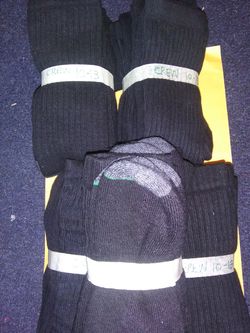 Black mens crew socks size 10-13