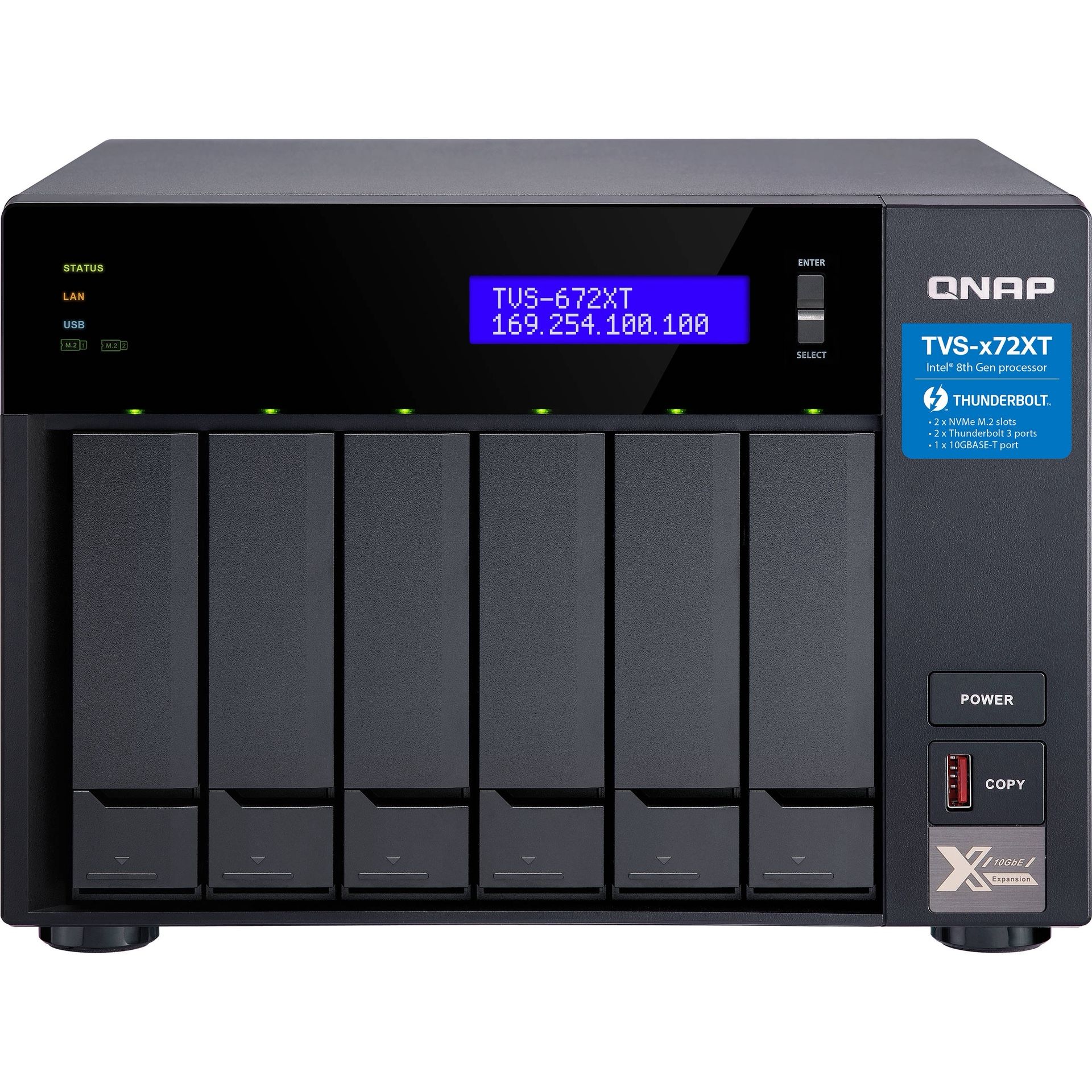 Brand New QNAP TVS-672XT-i3-8G-US, plus 2x SAMSUNG 970 EVO Plus 1TB (2TB Total.)