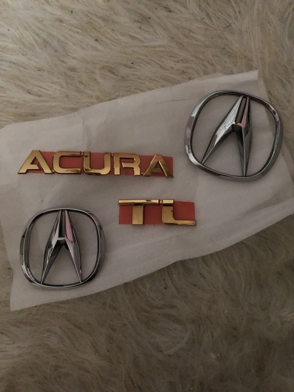 Gold Acura Tl Emblems 04 08 New Regular Chrome Gold Acura Tl Emblems 04 08 New Regular Chrome Used