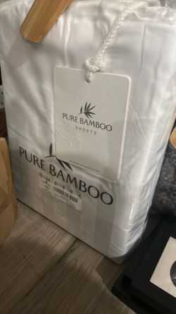 White ivory jacquard Bamboo king size sheets