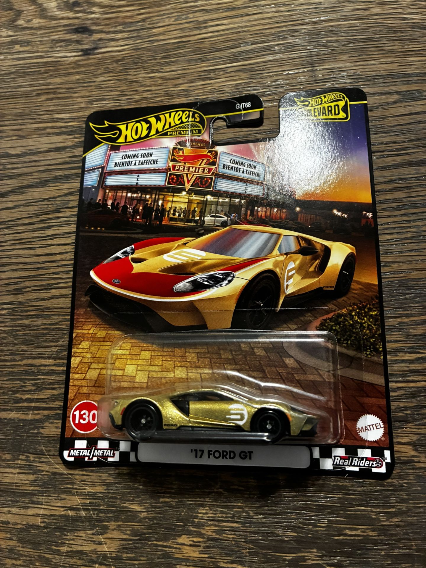 2025 Hot Wheels Premium Boulevard #130 17 Ford GT Gold