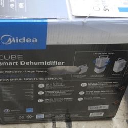 Midea Cube 50 Pint Smart Control Dehumidifier MAD50S1QWT White. new