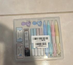 Four Candies Macarons Mechanical Pencil/Pen Set, Multicolor Polka Dot, 12pcs