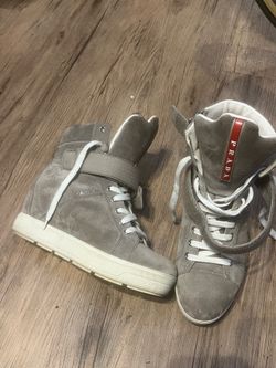 Prada Sport High Top Wedge Sneaker