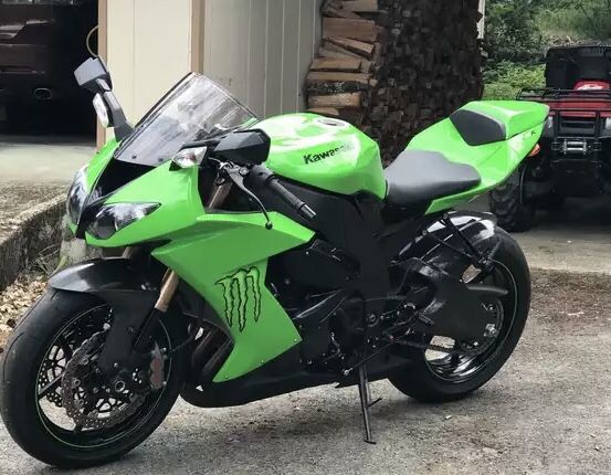 Kawasaki Green Crotch Rocket Pillow