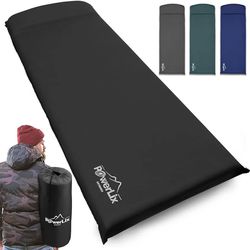 POWERLIX Sleeping Mat Pad – Self-Inflating Foam Pad - Insulated 3inches Ultrathick Mattress for Camping Backpacking, Hiking - Ultralight Camping Mat P