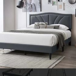 Queen Grey Euro Plain With Ortho Matres!!