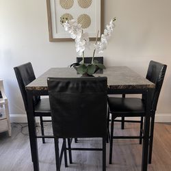 High Table With 4 Chair 