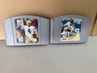 NFL Quarterback Club 99 & All-Star Baseball 2000 Nintendo 64 N64 Game Lot of 2