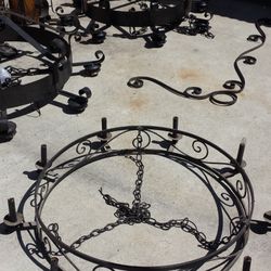 Medieval Rod Iron Chandelier