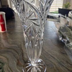 Vintage Lead Crystal Vase Early 20th Century