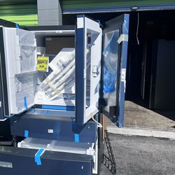 GE Profile Standard-Depth 27.9-cu ft 4 -Door  GE stove  gas  profile stainless