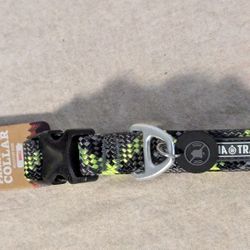 Arcadia Trail Adjustable Paracord Dog Collar in size S