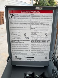 Square D 30 amp Disco