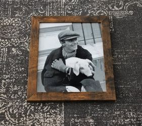 Framed Vintage Photo Print - David Bowie Holding a Pig Rare Music Art (8x10)