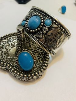 God Ganesh cuff bracelet ring set size 7