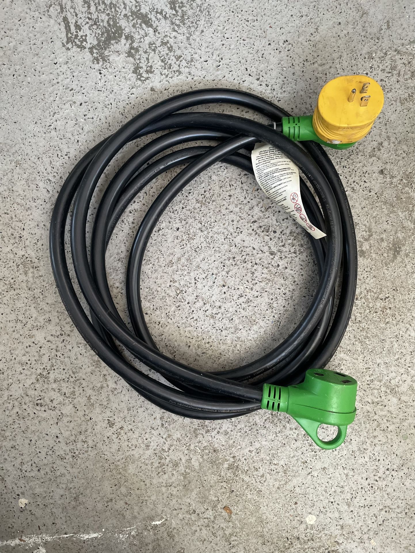 15’ RV Power Cord With Converter